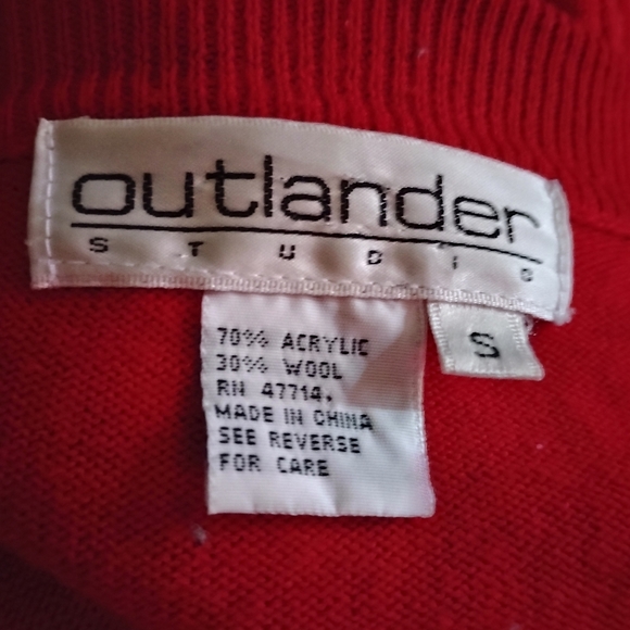 Outlander Studio wool blend sweater cardigan with pockets - Picture 2 of 3